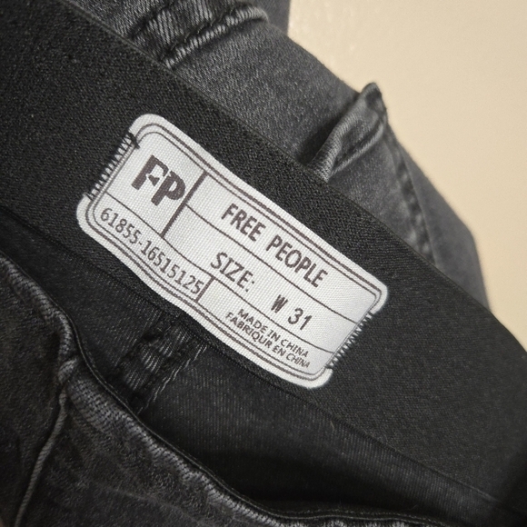 Free People Elastic Waist Flare Leg Jeans - Picture 5 of 7